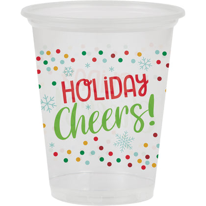 Holiday Cheers 16oz. Plastic Cups 8ct