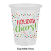 Holiday Cheers 16oz. Plastic Cups 8ct