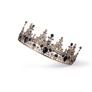Unisex Dark Ages Rhinestone Crown – Antique Copper