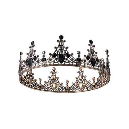 Unisex Dark Ages Rhinestone Crown – Antique Copper