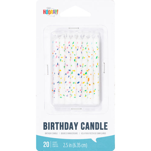 Confetti Print Candles 20ct  | Candles