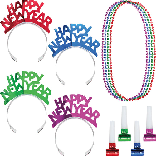 Colorful New Years Eve Kit for 4 People