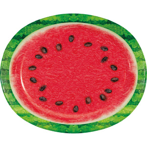 Watermelon Wow Oval Paper Plates 8ct
