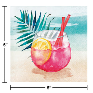 Summer Breeze Beverage Napkins 16ct