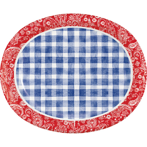 Picnic Paisley Oval Paper Plates 8ct