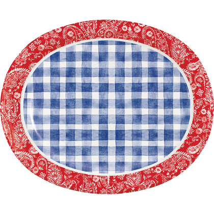 Picnic Paisley Oval Paper Plates 8ct