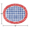 Picnic Paisley Oval Paper Plates 8ct