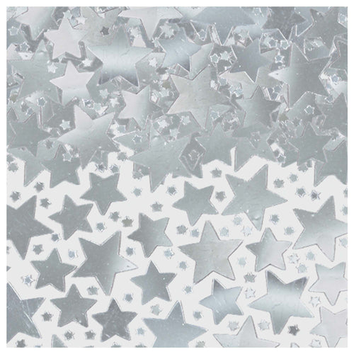 Silver Metallic Star Confetti 2.5oz