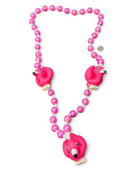 Jumbo Flamingo Bead Necklace 1ct