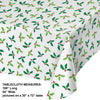 Holly Jolly Clear Plastic Table Cover