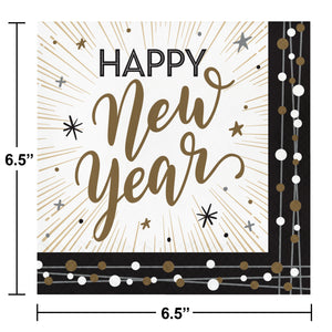 Happy New Year Napkins 16ct