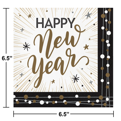 Happy New Year Napkins 16ct