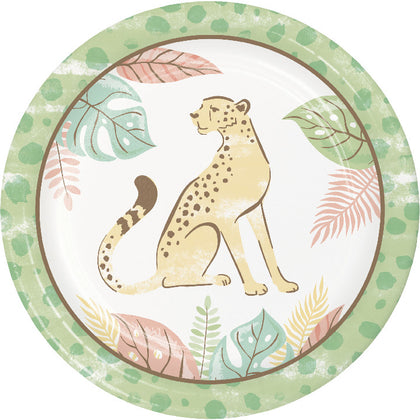 Safari Baby 7in Paper Plate 8ct