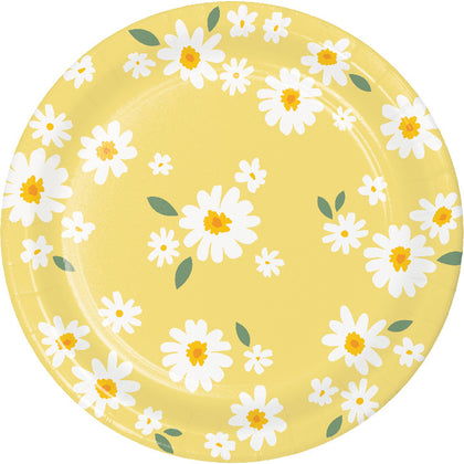 Sweet Daisy 9in Paper Plates 8ct