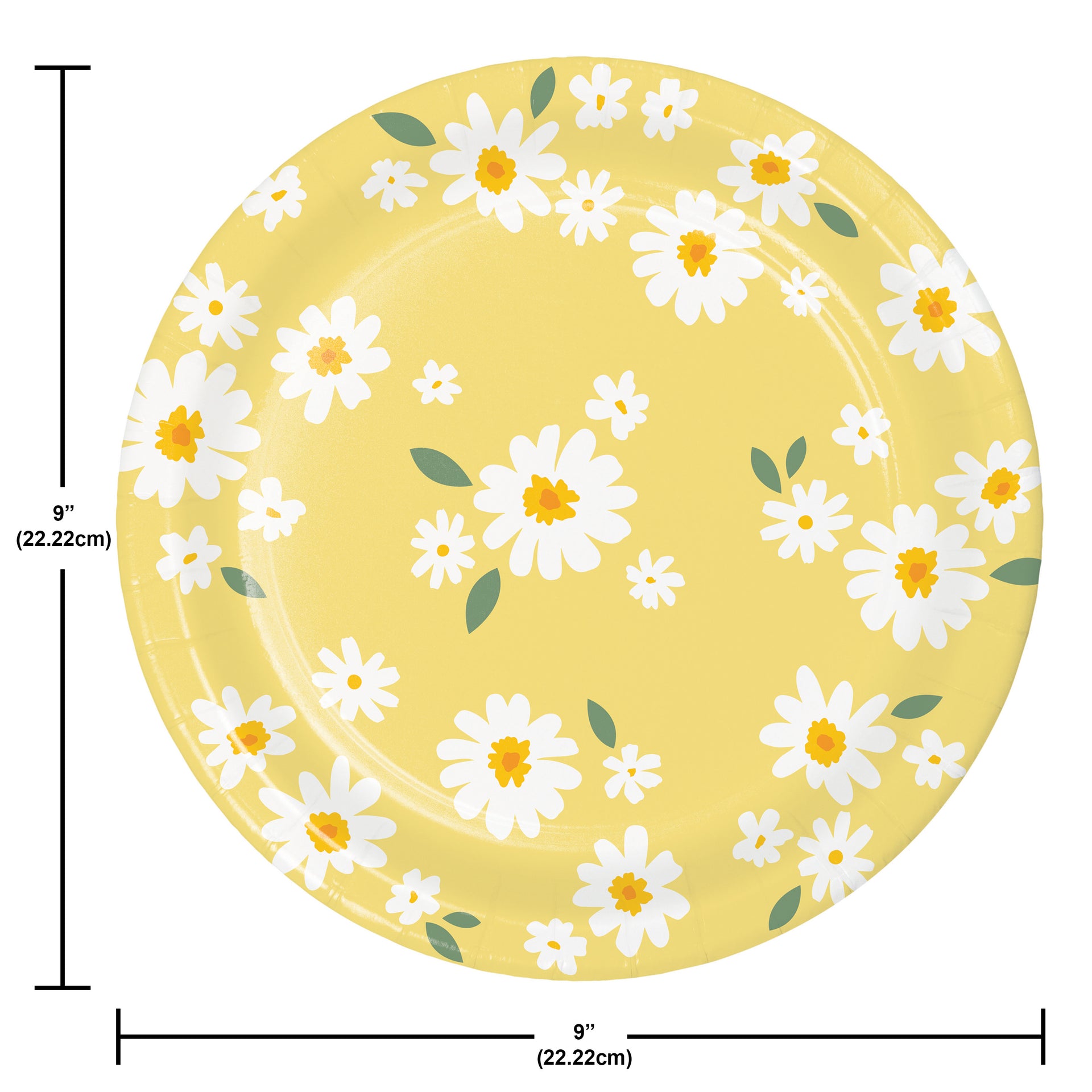 Sweet Daisy 9in Paper Plates 8ct