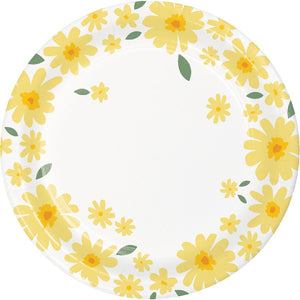 Sweet Daisy 7in Paper Plates 8ct