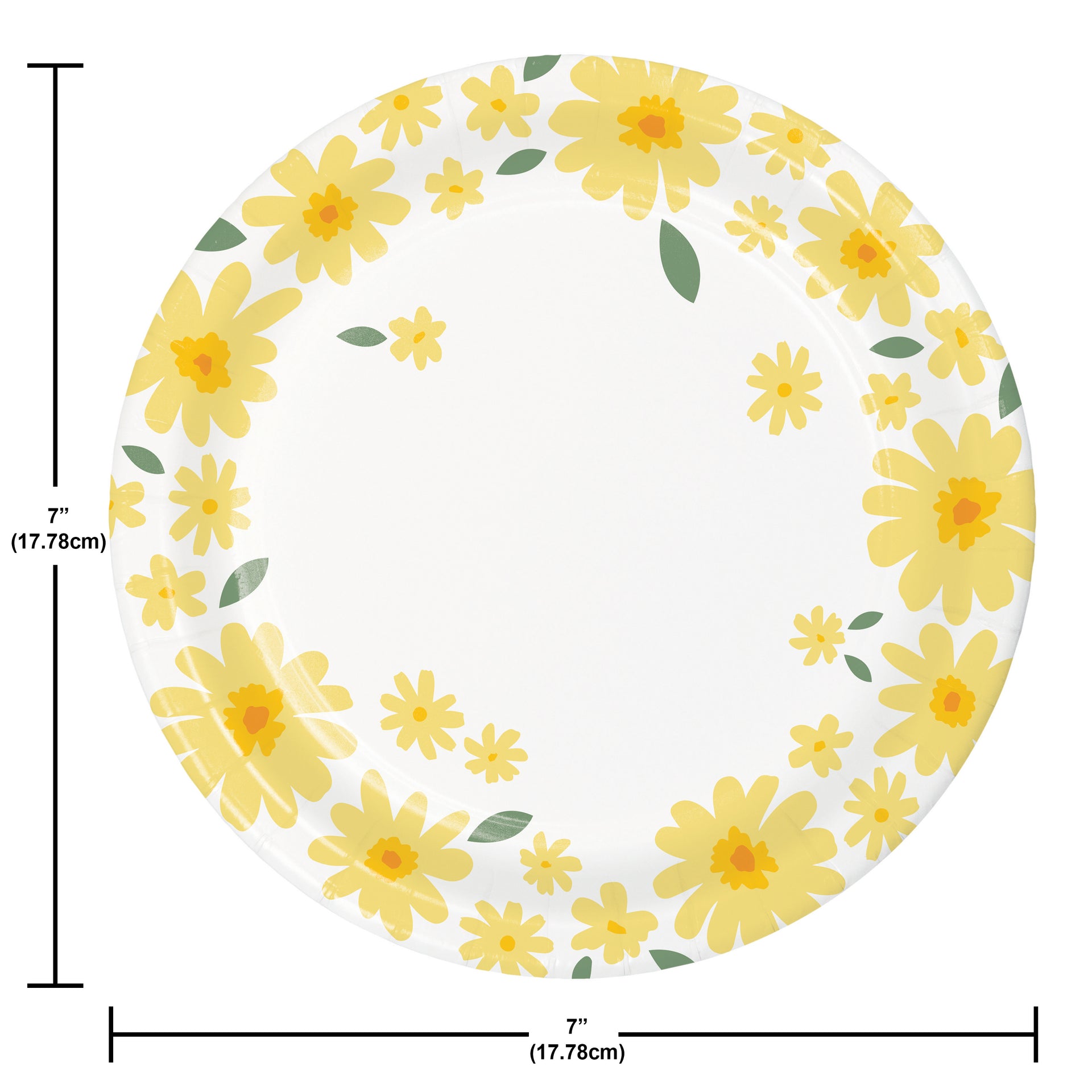 Sweet Daisy 7in Paper Plates 8ct