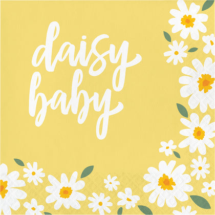Sweet Daisy Baby Lunch Napkins 16ct