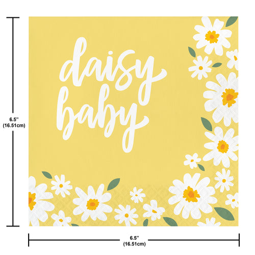 Sweet Daisy Baby Lunch Napkins 16ct