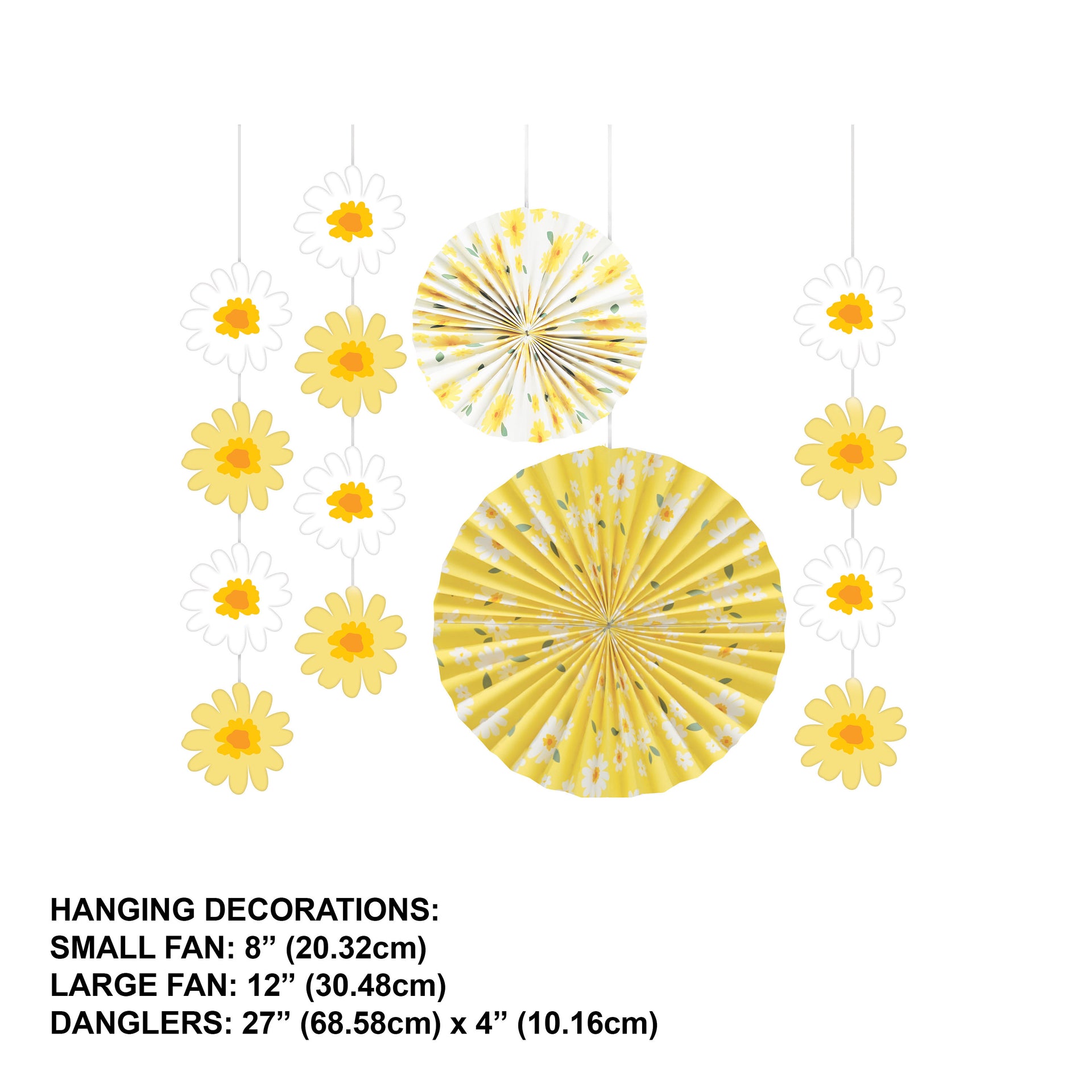 Sweet Daisy Paper Fan Kit 5ct