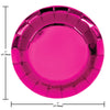 Party Time Pink Foil 7in Paper Plates 8ct