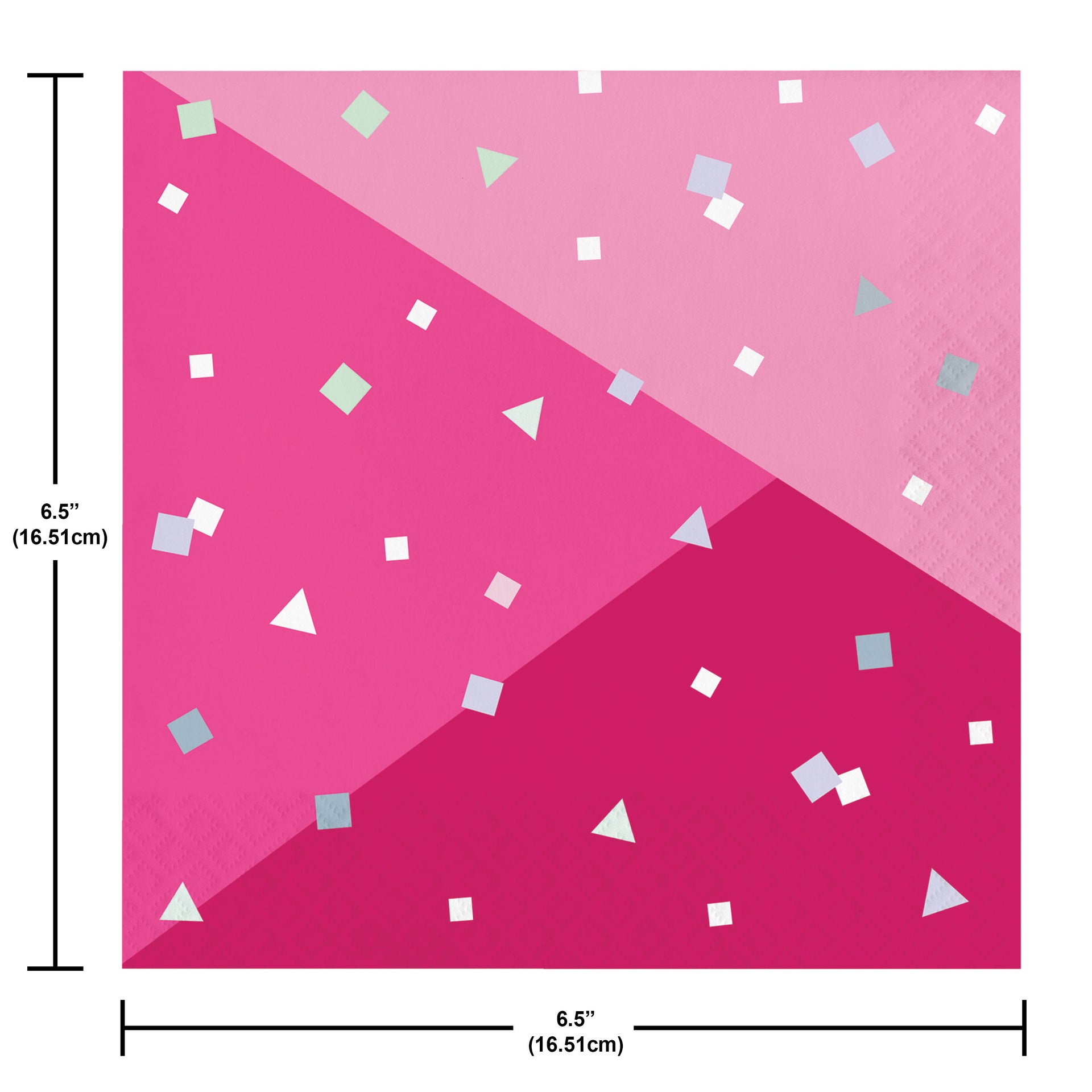 Party Time Pink Foil Lunch Napkins 16ct