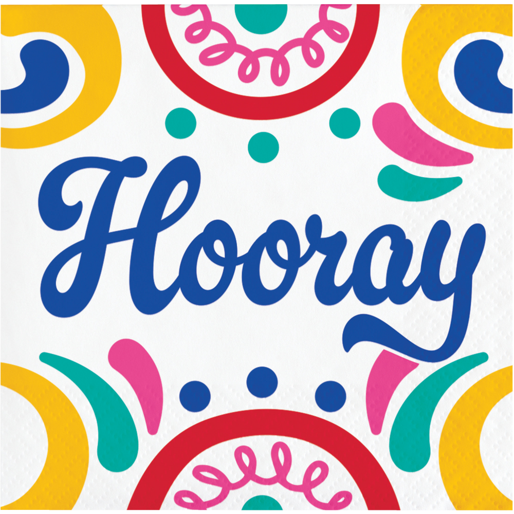 Birthday Swirls Beverage Napkin 16ct