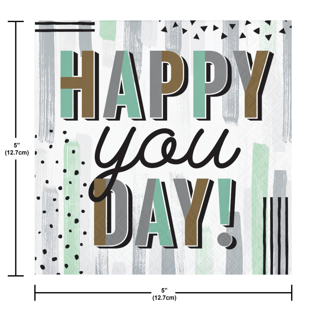 Minted Milestone Birthday Beverage Napkins 16ct