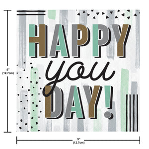Minted Milestone Birthday Beverage Napkins 16ct