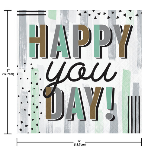 Minted Milestone Birthday Beverage Napkins 16ct