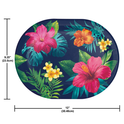 Tropic Time Paper Oval Plates 8ct