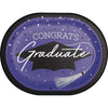 Graduation Paper 12in Oval Plates 8ct | Purple