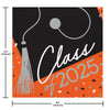 2025 Graduation Lunch Napkins 36ct | Orange