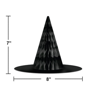 Hanging Honey Comb Witch Hat Decor 5ct