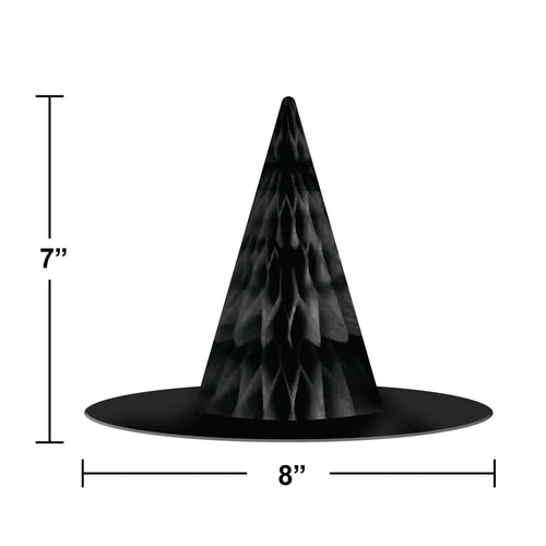 Hanging Honey Comb Witch Hat Decor 5ct