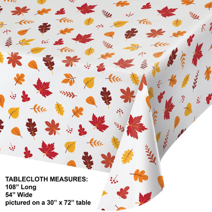 Leaves Plastic Table Cover