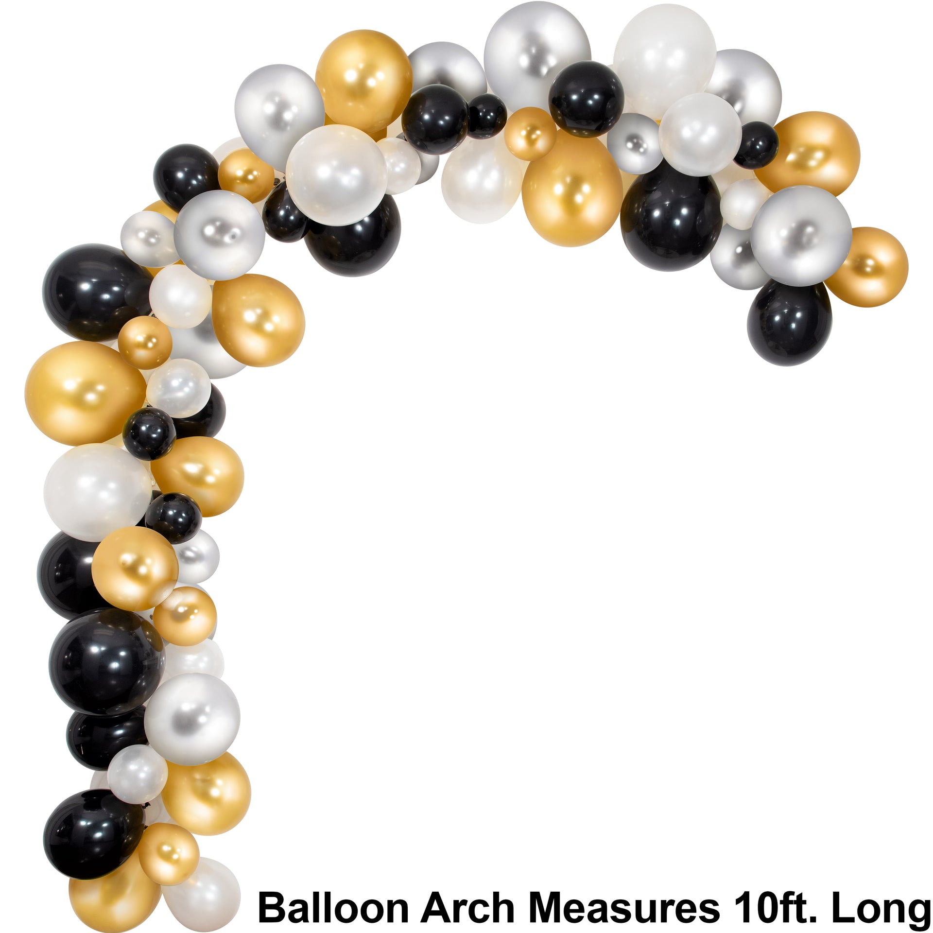DIY Balloon Garland Kit | Black, Gold & Silver