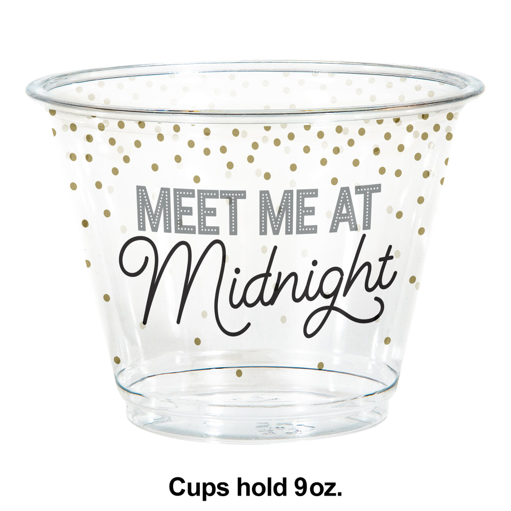 New Years 9oz. Plastic Tumblers 8ct