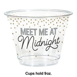 New Years 9oz. Plastic Tumblers 8ct