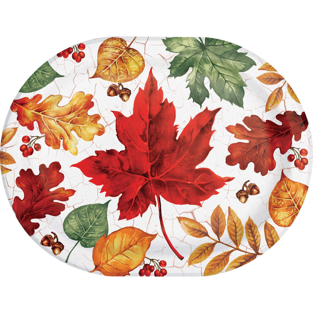 Autumn Air 12in Paper Oval Plates 8ct