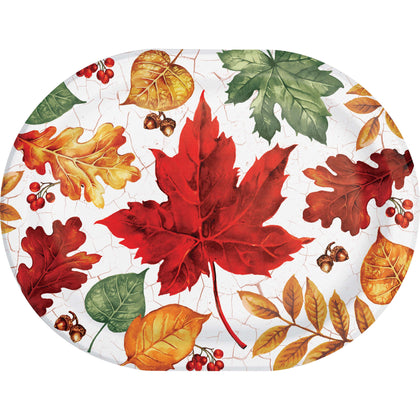 Autumn Air 12in Paper Oval Plates 8ct