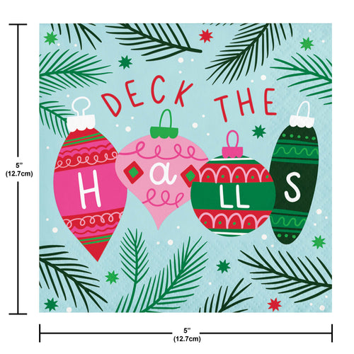 Holly Jolly Beverage Napkins 16ct