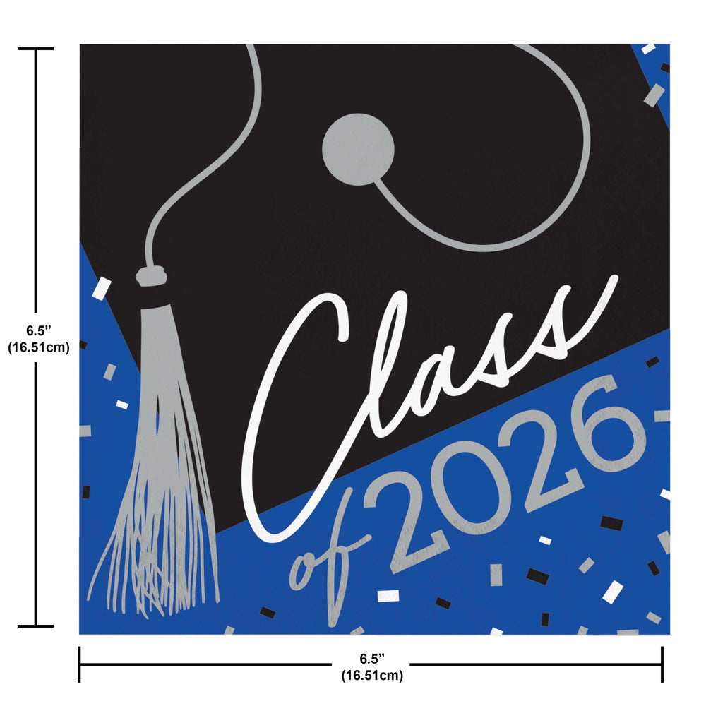 2026 Graduation Lunch Napkins 36ct | Blue