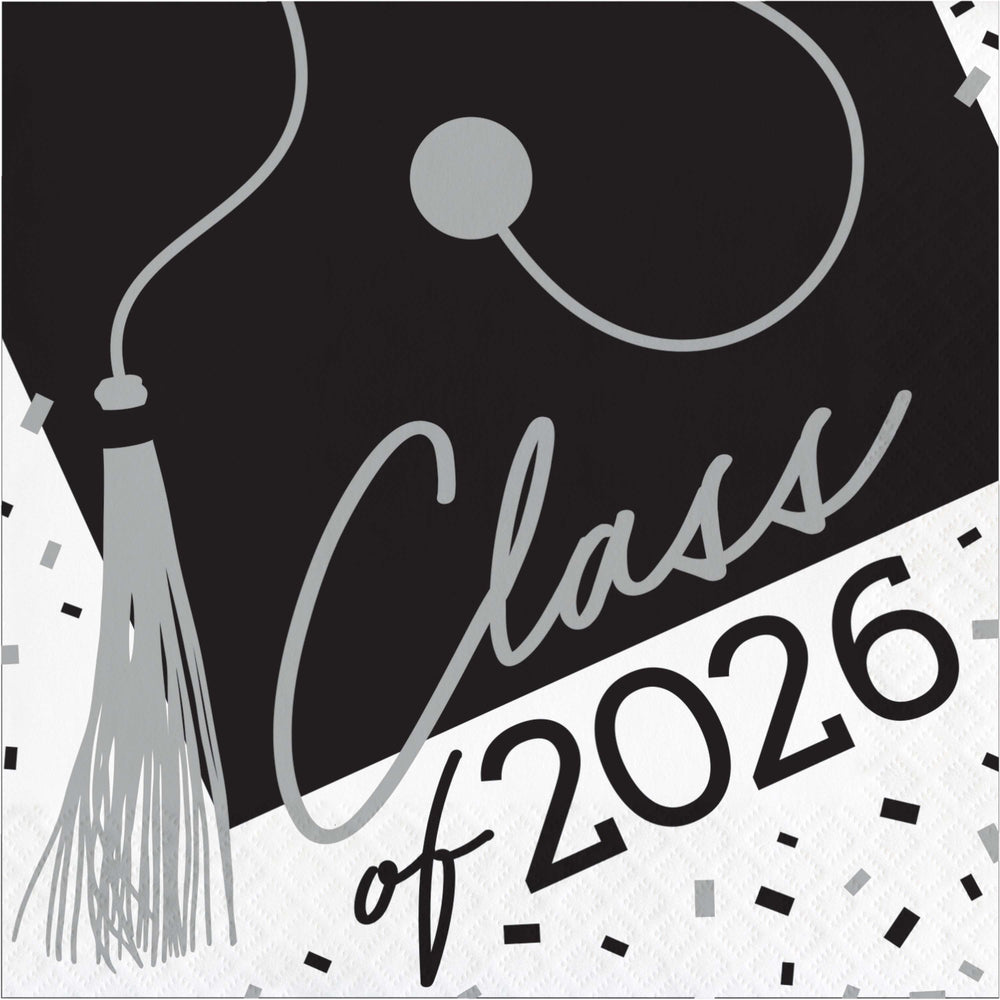 2026 Graduation Lunch Napkins 36ct | White