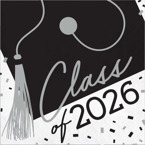 2026 Graduation Lunch Napkins 36ct | White