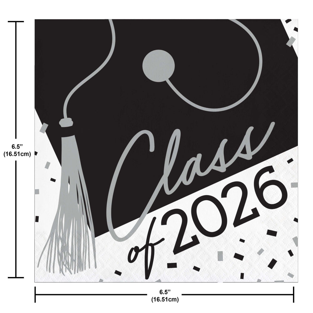 2026 Graduation Lunch Napkins 36ct | White