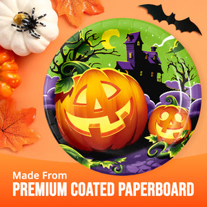 Halloween Pumpkin Prowlers 9in Paper Plate 8ct