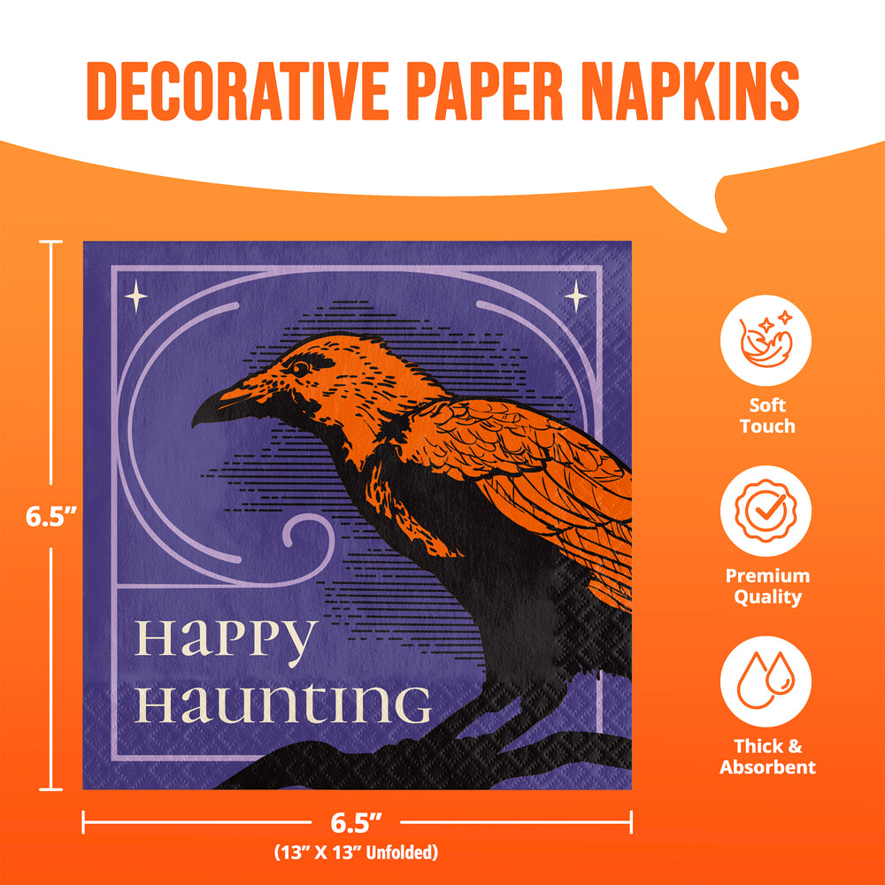 Halloween Happy Haunting Paper Lunch Napkins 16ct