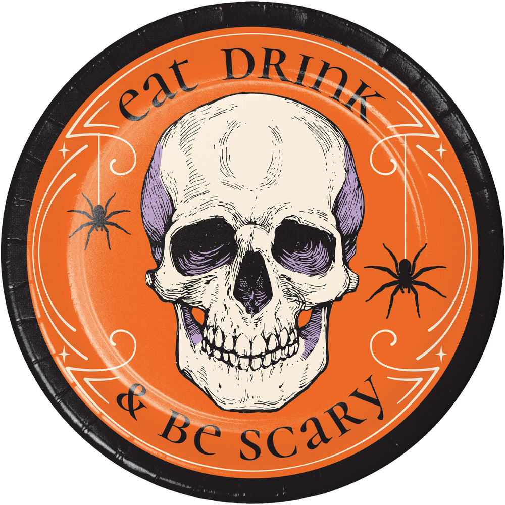 Halloween Happy Haunting 9in Paper Plate 8ct