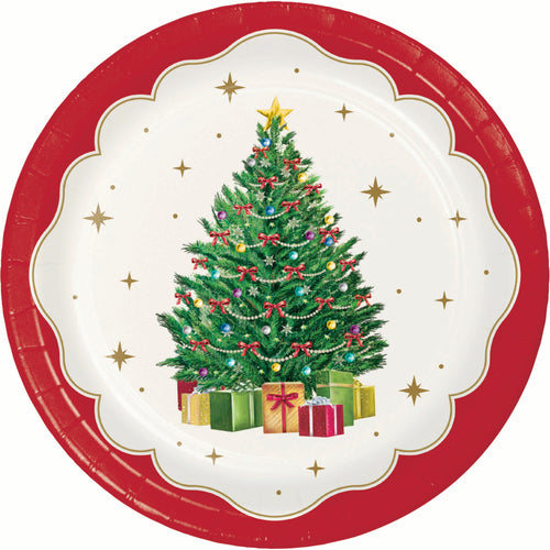 Sparkling Spruce 9in Paper Plate 8ct